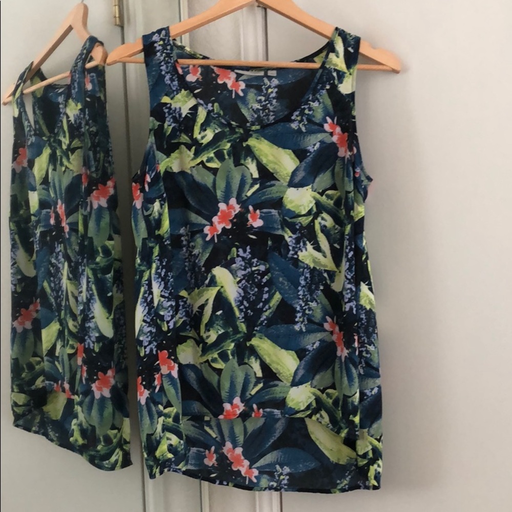Halogen Tropical Print Blouse